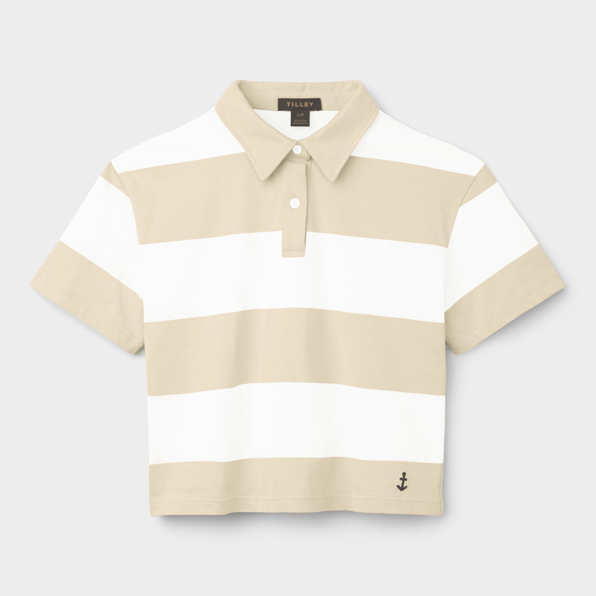 Stripe Marine Cropped Polo