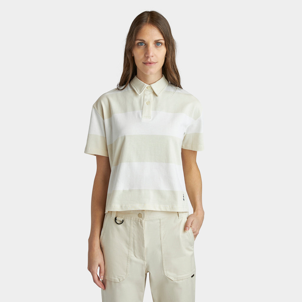 Stripe Marine Cropped Polo