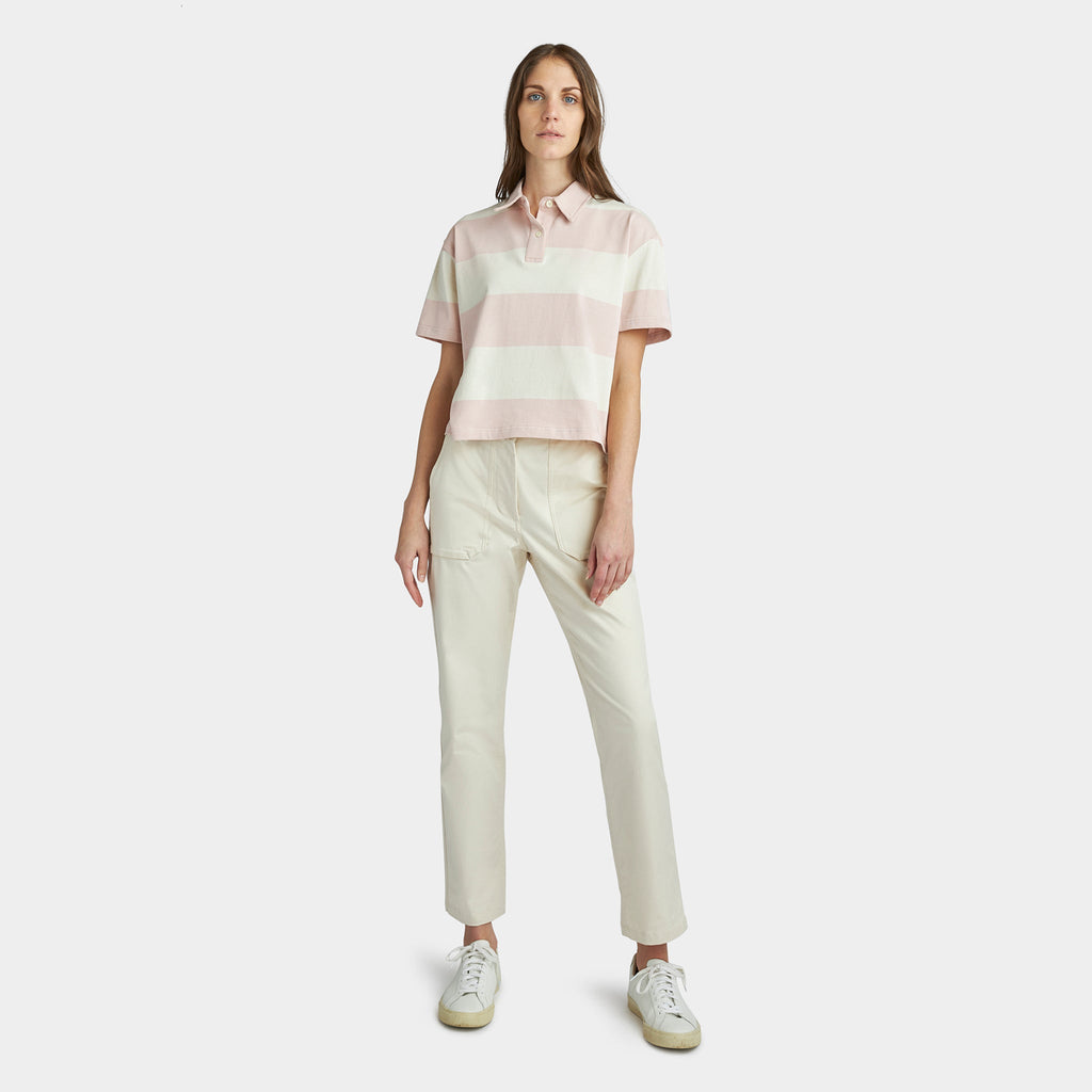 Stripe Marine Cropped Polo
